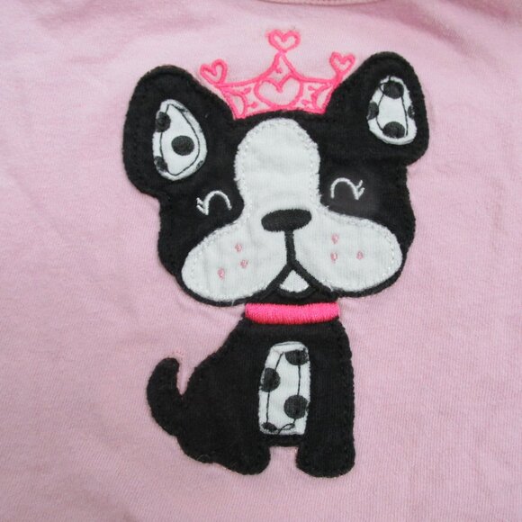 Jumping Beans T Shirt Girls Size 18M Pink Black Long Sleeve Dog Pullover Top Tee - Picture 2 of 4